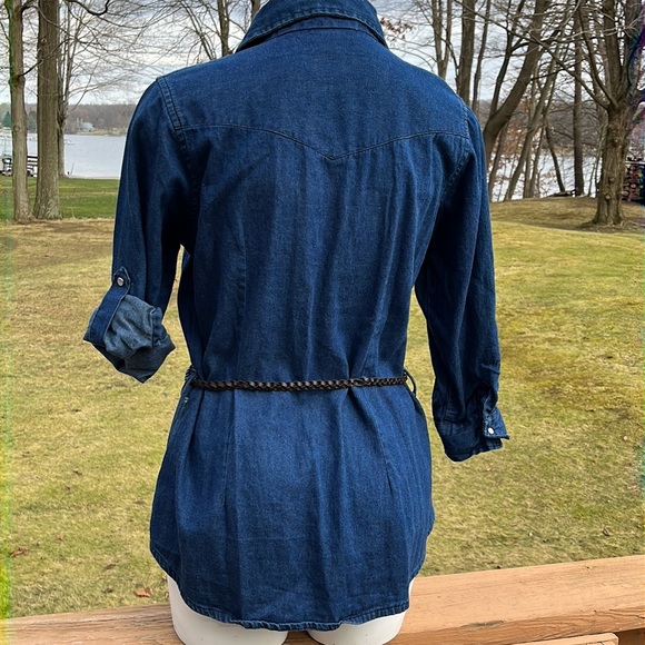 Denim snap-front shirt M-L - Picture 5 of 10